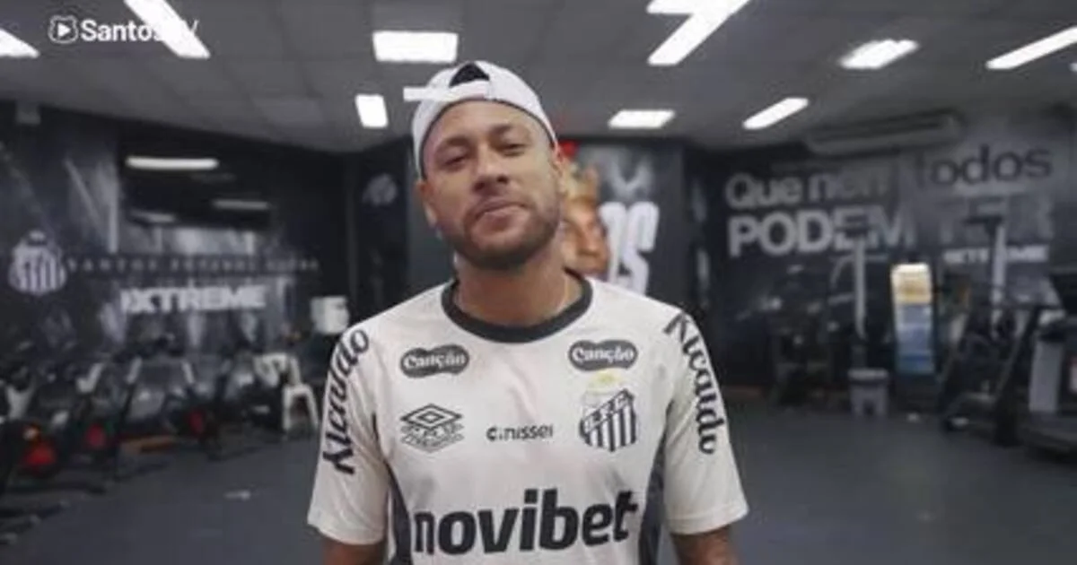 Neymar lesionado no Santos